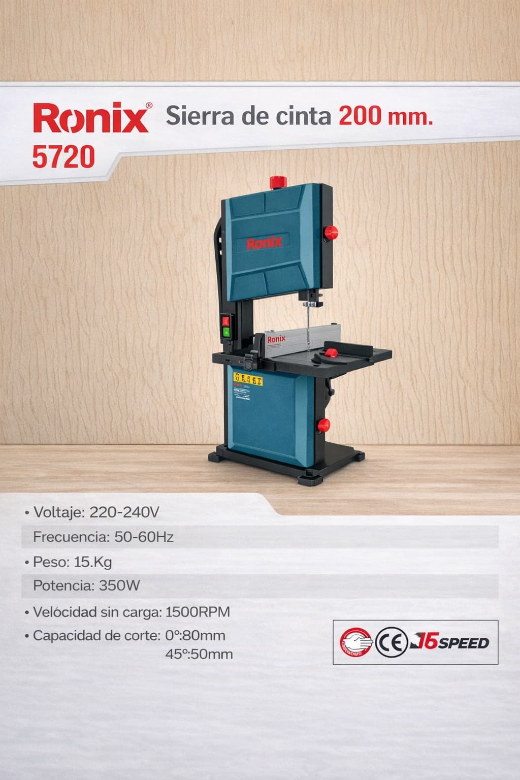 Sierra de Cinta Ronix 5720 200 mm
